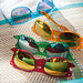 Sonnenbrille Sunshine, verspiegelt, gelb
