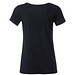 JAMES & NICHOLSON Damen T-Shirt Basic aus Bio-Baumwolle, schwarz, M