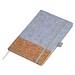 A5 Notizbuch aus Kork und Filz , silbergrau