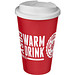 Americano® 350 ml Isolierbecher mit auslaufsicherem Schraubverschluss, rot/weiß
