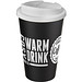 Americano® 350 ml Isolierbecher mit auslaufsicherem Schraubverschluss, schwarz/weiß