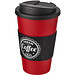 Americano® 350 ml Isolierbecher mit Schutzring & auslaufsicherem Schraubverschluss, rot/schwarz