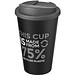 Americano® Eco 350 ml recycelter Becher mit auslaufsicherem Deckel, grau