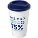Americano® Eco 350 ml recycelter Becher, weiß/blau