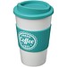 Americano Isolierbecher mit Schutzring, 350 ml, weiss,aquablau