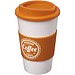 Americano Isolierbecher mit Schutzring, 350 ml, weiss,orange