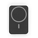 AMPERE 5. Magnetische Powerbank mit 5'000 mAh und superschnellem kabellosem Ladegerät (15 W) aus Recyceltes ABS (100% rABS), Schwarz