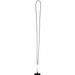 Anser Smartphone Lanyard aus recyceltem Kunststoff mit 27 W 5-in-1 integriertem Kabel, weiss