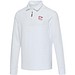 Apollo 245 g/m² Langarm Poloshirt Unisex mit Reißverschluss, weiss, 3XS