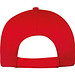 AZO-freie 5 Panel Baumwoll-Baseball-Cap, rot