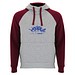 Badet zweifarbiger Kapuzenpullover für Kinder, heather grau / Garnet, 5/6