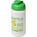 Baseline 500 ml recycelte Sportflasche mit Klappdeckel, weiß/grün