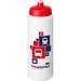 Baseline® Plus grip 750 ml Sportflasche mit Sportdeckel, weiß/rot