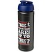 Baseline Plus grip Sportflasche mit Klappdeckel, 750 ml, schwarz/blau