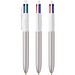 BIC® 4 Colours® Glacé Silber Glacé / Weiß