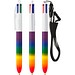 BIC® 4 Colours® Rainbow Decor + lanyard Weiss/Regenbogen