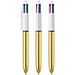 BIC® 4 Colours® Shine Kugelschreiber Weiß/Gold