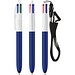 BIC® 4 Colours® Soft mit Lanyard Weiß/Marineblau Weich