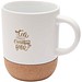 Billie 300 ml Keramiktasse mit Korkdetails, weiss