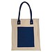 Canvas Shopper mit langen Henkeln, dunkelblau
