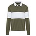Clyde Rugby Polo Sweatshirt Unisex, grün / weiß, XS