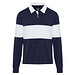 Clyde Rugby Polo Sweatshirt Unisex, navy / weiß, 2XL