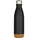 Cove 500 ml doppelwandige, vakuumisolierte Trinkflasche aus Edelstahl mit Korkdetails, schwarz