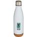 Cove 500 ml doppelwandige, vakuumisolierte Trinkflasche aus Edelstahl mit Korkdetails, weiss