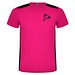 Detroit T-Shirt Unisex aus recyceltem Material, fuchsia / schwarz, XL