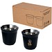 Duo 80 ml RCS-zertifiziertes Espressotassen Set aus Edelstahl, schwarz