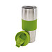 Edelstahl-Isolierbecher Kaffeepause, 400 ml, silber/apfelgrün