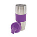 Edelstahl-Isolierbecher Kaffeepause, 400 ml, silber/lila