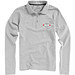 ELEVATE Damen Langarm Poloshirt Oakville, grau meliert, L
