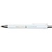 Feld RCS recycelter Kugelschreiber mit Metallic-Finish (schwarze Mine), weiss