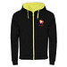 Fuji Kaputzensweatjacke Unisex, schwarz / Fluor Yellow, L