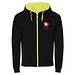 Fuji Kaputzensweatjacke Unisex, schwarz / Fluor Yellow, S