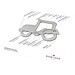 Geschenkartikel: ROMINOX® Key Tool Tractor/Traktor (18 Funktionen) im Motiv-Mäppchen Danke, silber