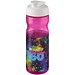 H2O Active® Base 650 ml Sportflasche mit Klappdeckel, magenta/weiß