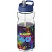 H2O Active® Base Tritan™ 650 ml Sportflasche mit Ausgussdeckel, transparentklar/blau