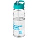 H2O Active® Eco Base 650 ml Sportflasche mit Ausgussdeckel, transparent/aquablau