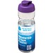 H2O Active® Eco Base 650 ml Sportflasche mit Klappdeckel, transparent/lila