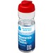 H2O Active® Eco Base 650 ml Sportflasche mit Klappdeckel, transparent/rot