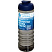 H2O Active® Eco Treble 750 ml Sportflasche mit Stülpdeckel & Trinkklappe, kohle, blau