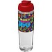 H2O Active® Tempo 700 ml Sportflasche mit Klappdeckel, transparent/rot