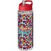 H2O Active® Vibe 850 ml Sportflasche mit Ausgussdeckel, transparent/rot