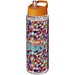 H2O Active® Vibe 850 ml Sportflasche mit Ausgussdeckel, transparent/orange