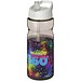 H2O Base Sportflasche mit Ausgussdeckel, 650 ml, kohle,weiss