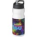 H2O Base Sportflasche mit Ausgussdeckel, 650 ml, weiss,schwarz