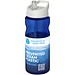 H2O Eco Sportflasche mit Ausgussdeckel, 650 ml, blau/weiss
