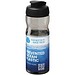 H2O Eco Sportflasche mit Klappdeckel, 650 ml, Charcoal/schwarz
